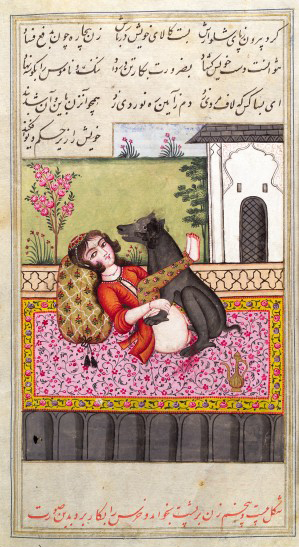 L0033282 Persian woman with an animal